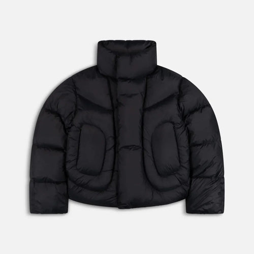 Black Roll Neck Puffer Jacket