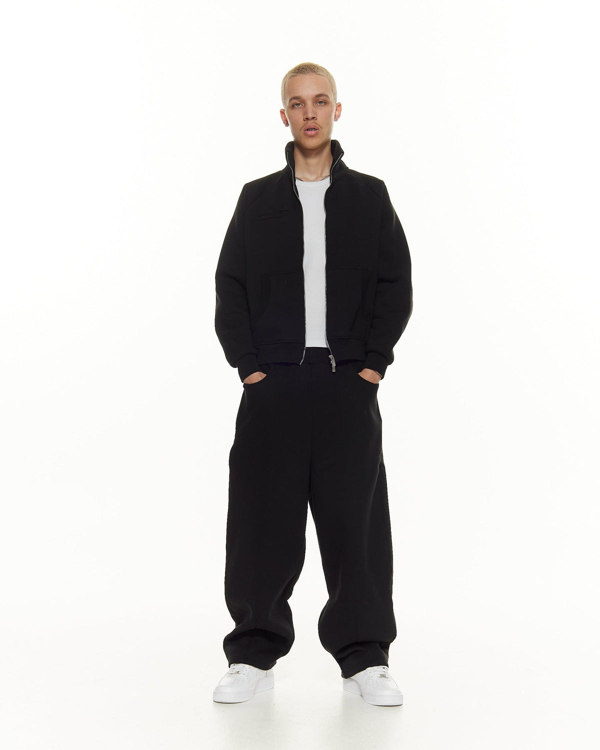 COZY TRACK JACKET – BLACK