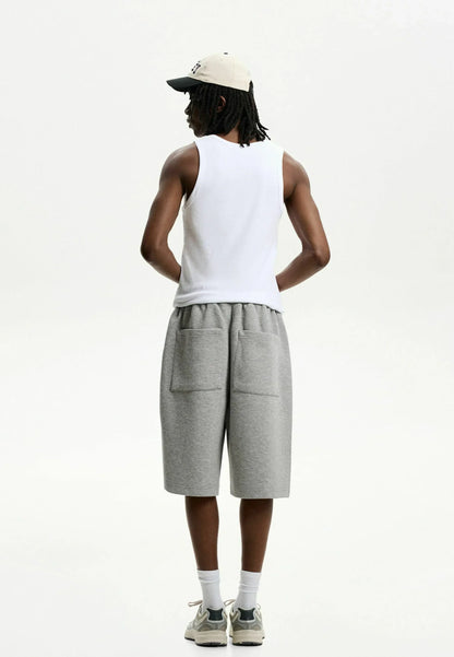gray jogging shorts